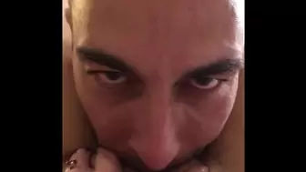 Daddy eats my juicy vagina, quiet real cums at the hotel, on V-Day