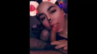Pregnant MILF Suck Job on Snapchat