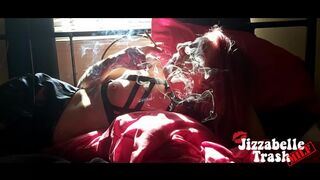 LEATHER & SMOKE FET - Smoking in Bed