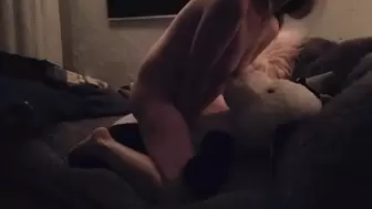 Alluring self Play with a Large Teddy Bear