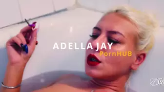 4K - MILF WIFEY is Giving Bj in the Bathtub -smoking ATTRACTIVE Vagina - ADELLA JAY