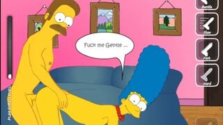 The Simpsons - Marge x Flanders - Anime Cartoon Game
