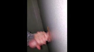 Homemade MILF Wifes first Time at Gloryhole Swallowing Strangers Dongs