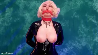 Sexual Fantasy of Horny MILF: Bondage of Arya Grander Wearing Latex