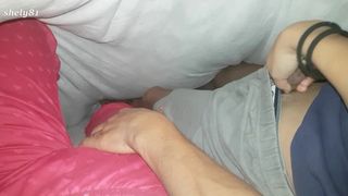 Sharing the Bed, Leads to Mutual Masturbates under the Covers in Hidden