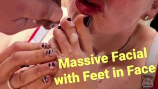 Big Cumshot with Feet in Face, LCoF 4/10 Series Feetcouple69 Licking Spunk