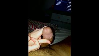 My friend receives a hand-job from his stepmom while watching netflix
