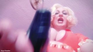 Selfie tape - FemDom POINT OF VIEW - Strap-on Fuck - Rude Kinky Talk from Latex Rubber Alluring Blonde Mistress