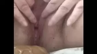 Chunky, wet vagina solo pounding