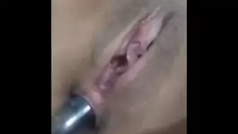 1st time ever squirting as I'm fucking my 19-year-older twat with a bottle and my finger