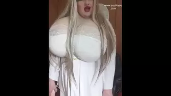Ohhh a naysty angel fallen from heaven haha she is swallowing your penis