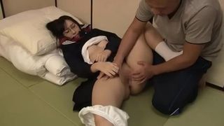 Bubble Butt Shy Japanese Schoolgirl Seduce and Oiled to have Nasty Wet Sex