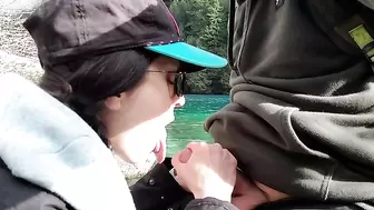 Pubilc Blowjob by the Turquoise Lake