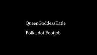 MILF Footjob with feet cumshot polka dots and fuzzy socks