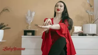 MILF in Red Makes you Her Nails bitch