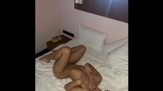 Sexy Alluring Blond Dancing In Hotel Room