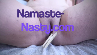 Namaste-Sleazy Gives A Rough Bj The Skank Gags Chokes and Takes Sperm in Her Bitch Face for Sperm Shot