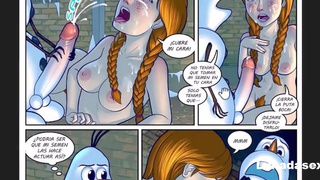 Whore slammed her friend's best friend - Frozen Parody three Comic Porno