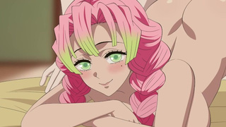 Demon Slayer Mitsuri Kanroji cartoon cartoon anime Naruto Tanjiro doggystyle cream pie milf sex parody