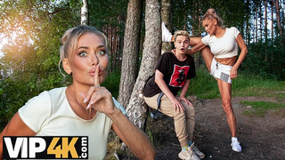 MOMMY4K. Russian Older Malusha found a stud with large cock in the park and pounded him in five minutes