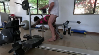Sharing A Spunk Kiss After An Intense Steamy Gym Session