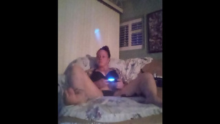 Woman Caught Filming Herself Playing Film Games In Her African Bra and Panties By Her Roommate