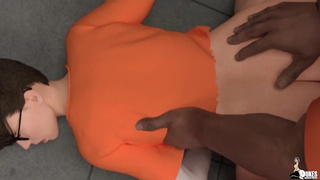 Curvy Golf blows off the boss while nerdy slut takes hard BBC in prison