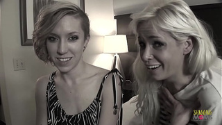 Dark stud makes 2 blonde whores moan by fucking them together