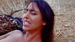 Tattooed skank gets her natural boobs and snatch drilled hard outdoors