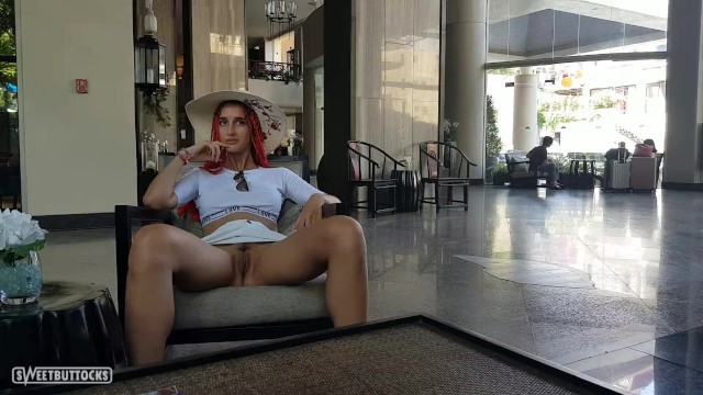 640px x 360px - She Masturbates right in the Hotel Lobby | Milf Porn Video