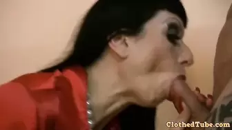 Mistress Trinity - Full Clothed Fetish Goddess in Red Blouse