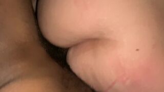 Dripping wet pussy: early in the morning I was so horny and wet so he helps