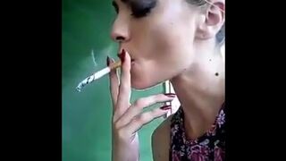Sexy Brunette MILF Smoking Major Corks