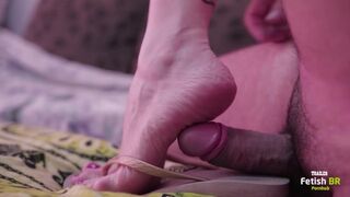 Andrea Trample Flip Flops on my Cock and Big Toes doing Footjob! TRAILER